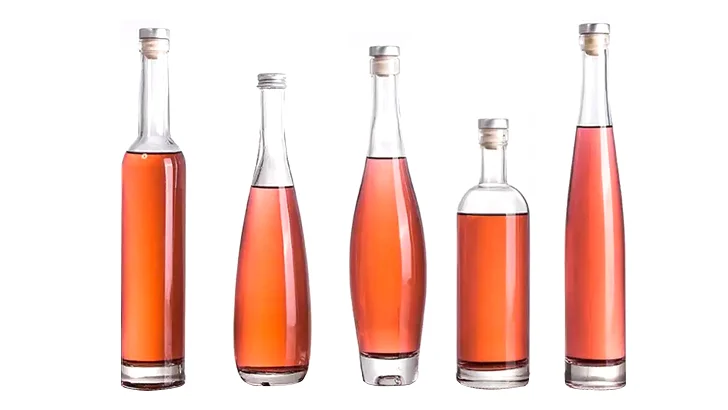 glass rum bottles