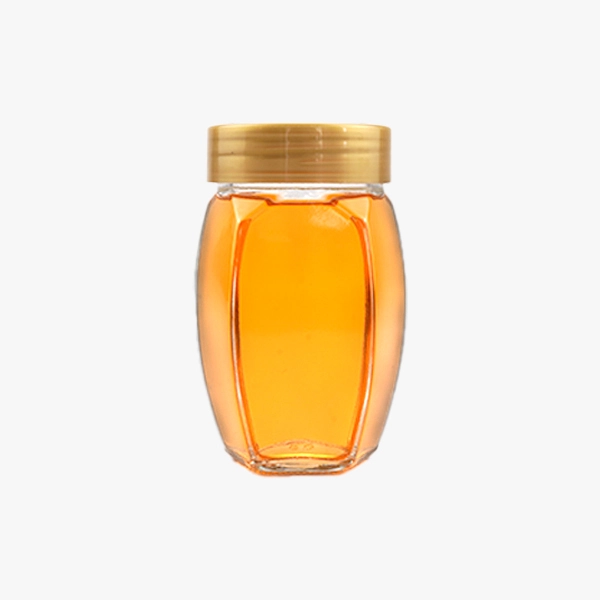 12 oz Glass Hexagonal Honey Jar