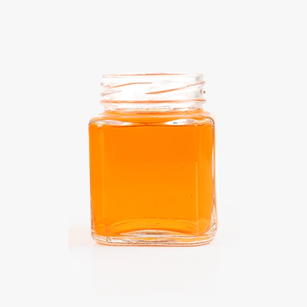 glass square honey jars