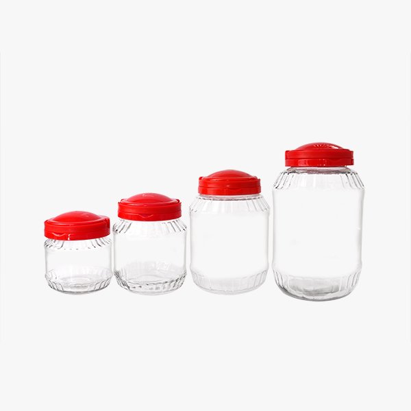 Glass Big Pickle Jars with Plastic Lid