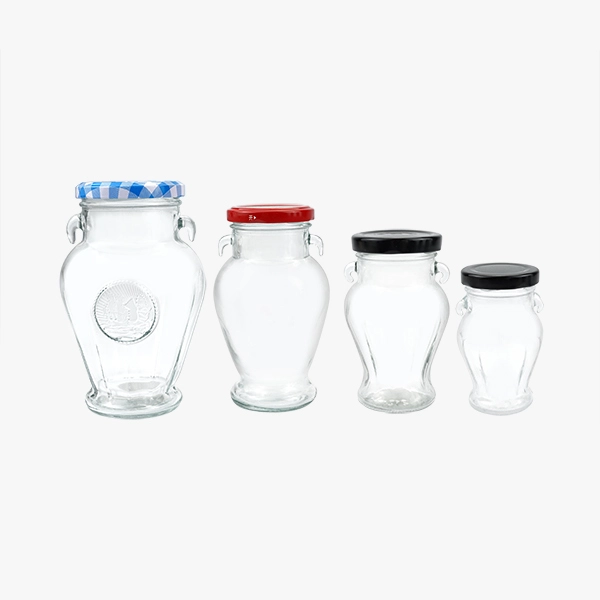 Amphora Glass Jars with Metal Lids 100ml 150ml 270ml 500m
