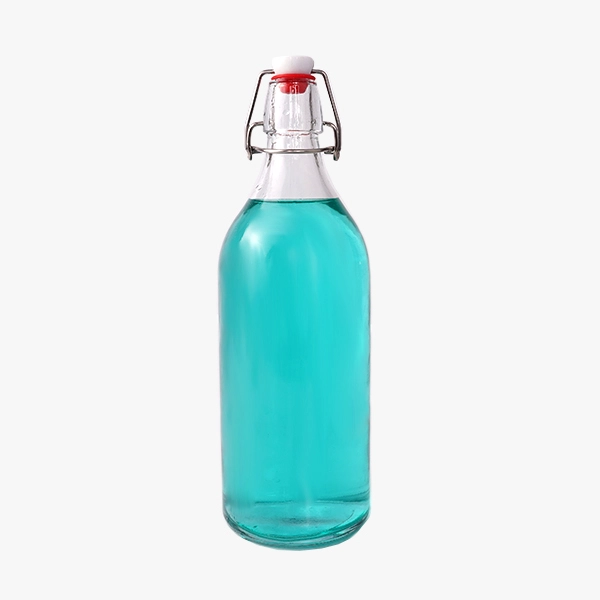 Glass Bottles With Flip Top Metal Clasps
