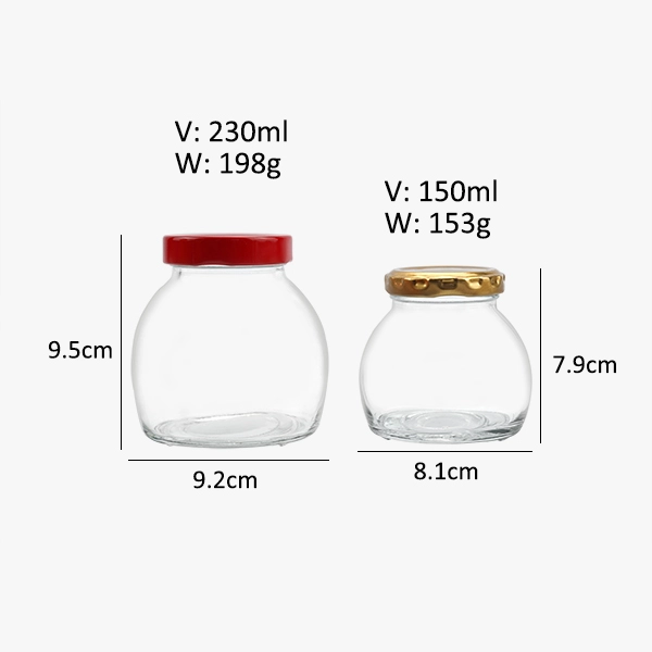 Glass Yoghurt Pots With Lids