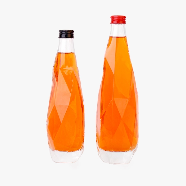 350ml 500ml Diamond Shaped Liquor Bottle with Metal Lid