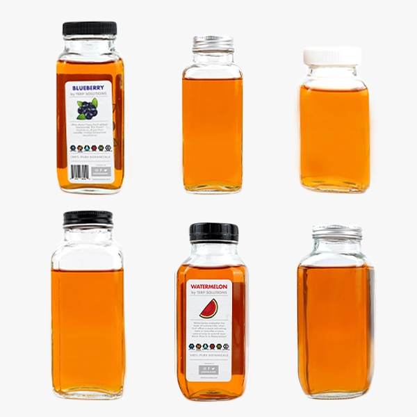 Square Glass Juice Bottles
