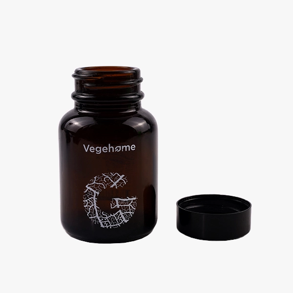 Amber Glass Syrup Bottle