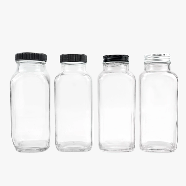 Square Glass Juice Bottles