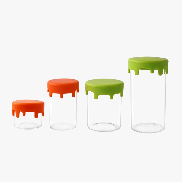 Glass Silicone Concentrate Jars & Wax Jars 5ml 10ml 20ml 30ml