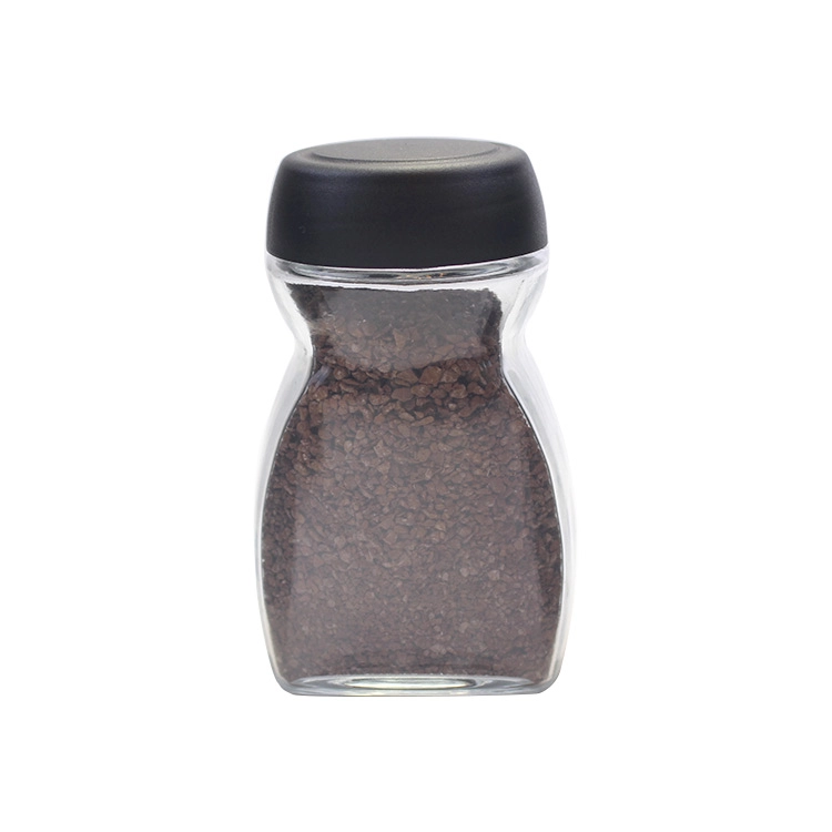 50g Coffee Bean Glass Jar With Plastic Lid
