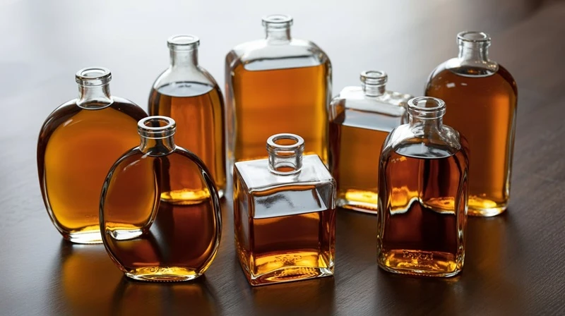 Round vs. Square Whisky Bottles